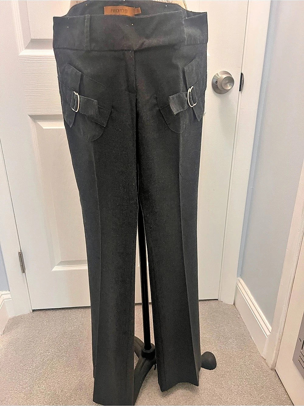 Arden B. Straight Leg Pants in Black & Pink Size 2